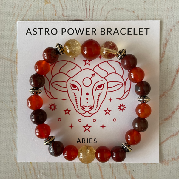 North Bone Essentials - Astro Power Genuine Gemstone Bracelet - Aries