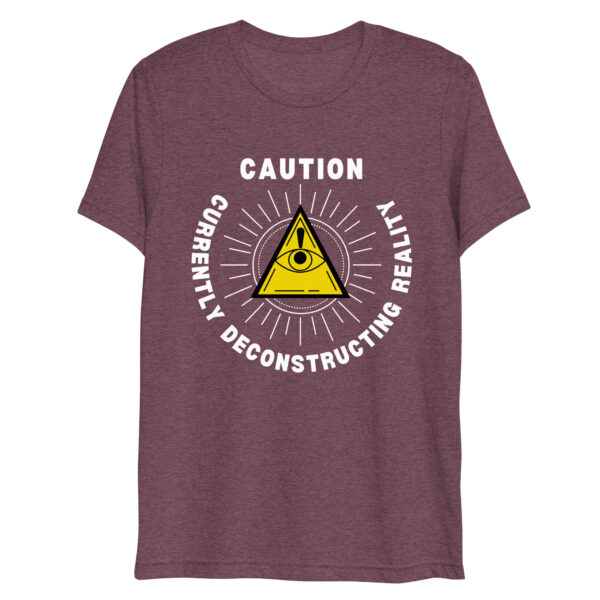 North Bone Essentials - t-Shirt - Caution, Currently Deconstructing Reality - Plum