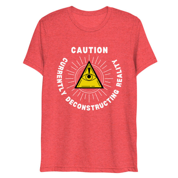 North Bone Essentials - t-Shirt - Caution, Currently Deconstructing Reality - Mars Red