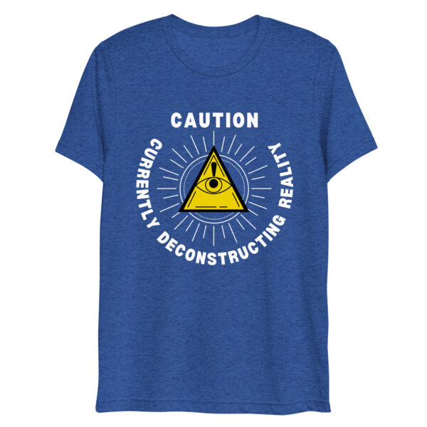 North Bone Essentials - t-Shirt - Caution, Currently Deconstructing Reality - Blue